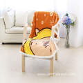 cartoon printed microfiber knee throw sherpa blanket